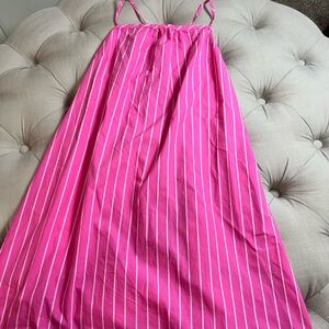 Pink Striped Maxi Dress